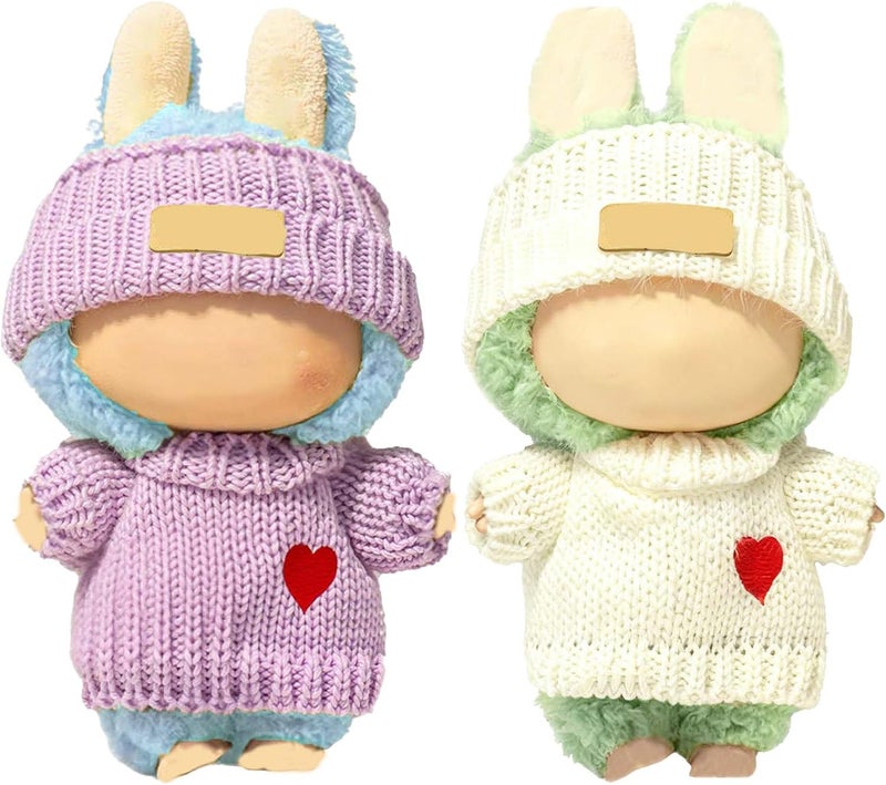 SHUOXUKE for DollCloth-Heart-Pruble&White - Image 1